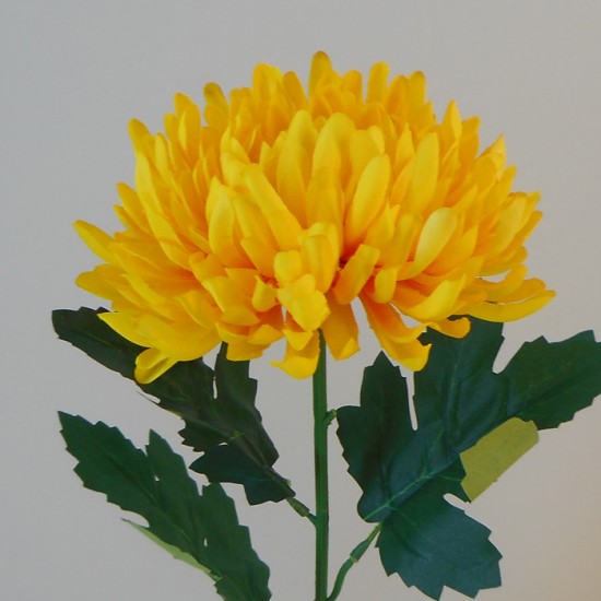 Artificial Bloom Chrysanthemum Yellow 66cm Artificial Flowers